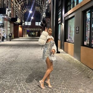 Rhinestone dress , worn once